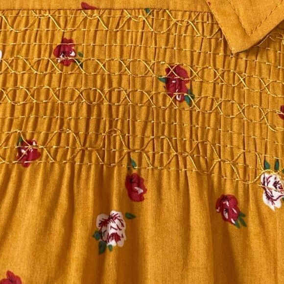 🦃 Anthropologie Maeve Phyllis Long Sleeve Button Down Floral Blouse - Picture 7 of 13